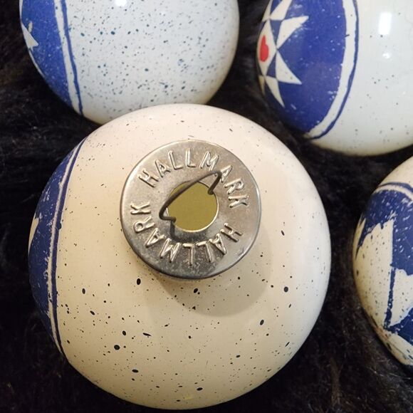 5 Hallmark Glass Ball Christmas Ornaments Mary Emmerling Country Collection 1985 - Picture 10 of 10